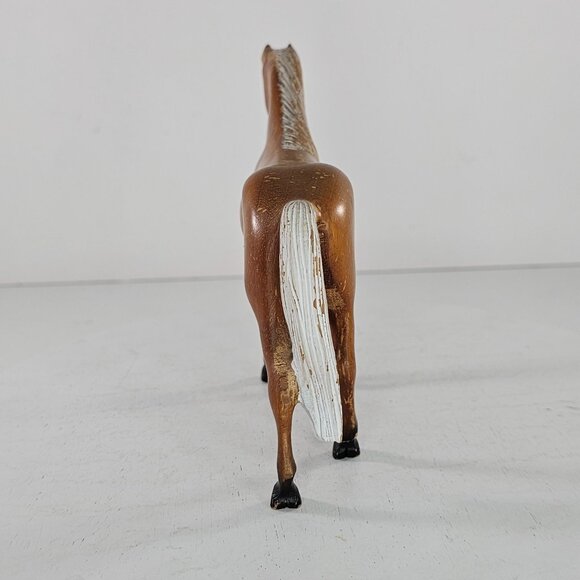 Grand Wood Golden Blaze Horse Wood Carved Figurine - Picture 6 of 8